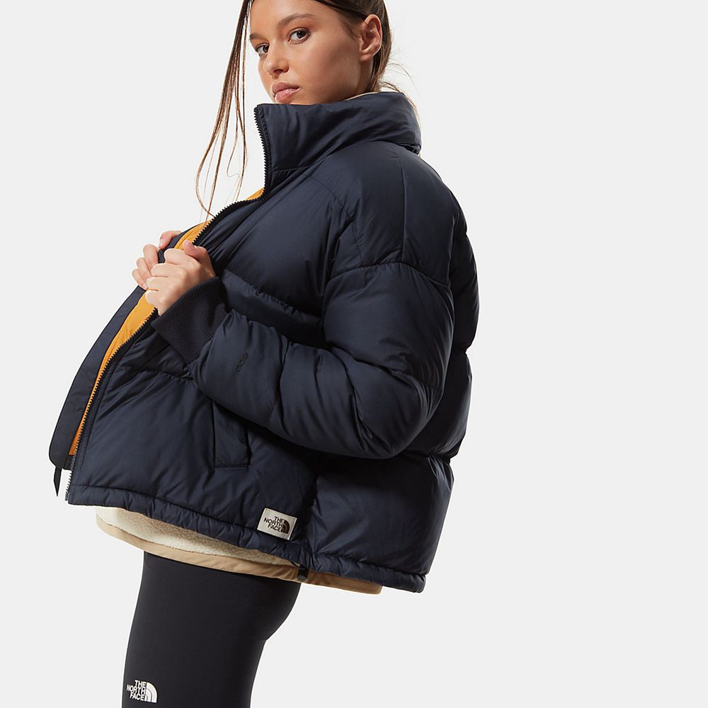 The North Face Puffer Jacket Womens Australia - The North Face Down Paralta Navy (ABS-831564)